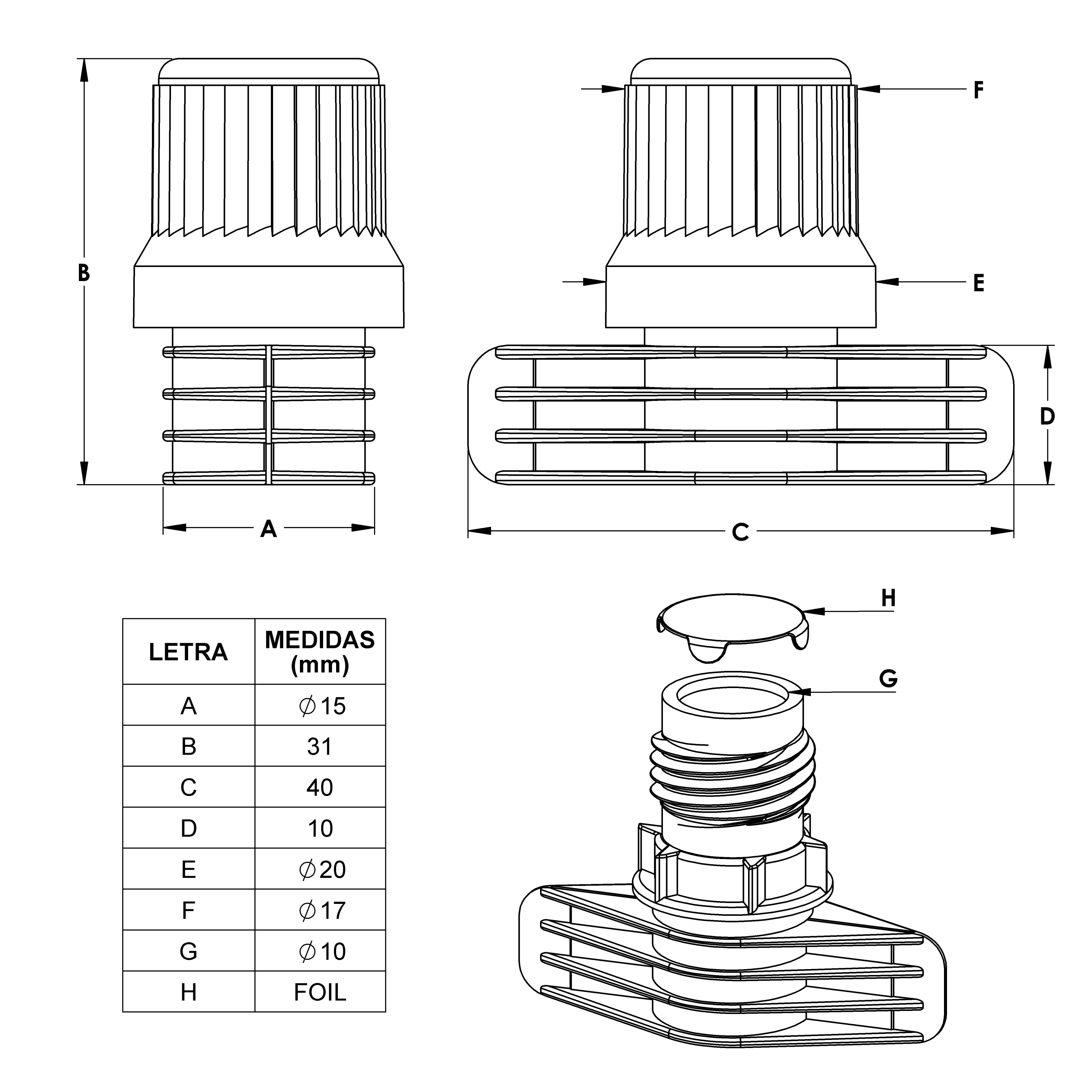 Dosificador Lateral 15mm Foil - Image 2