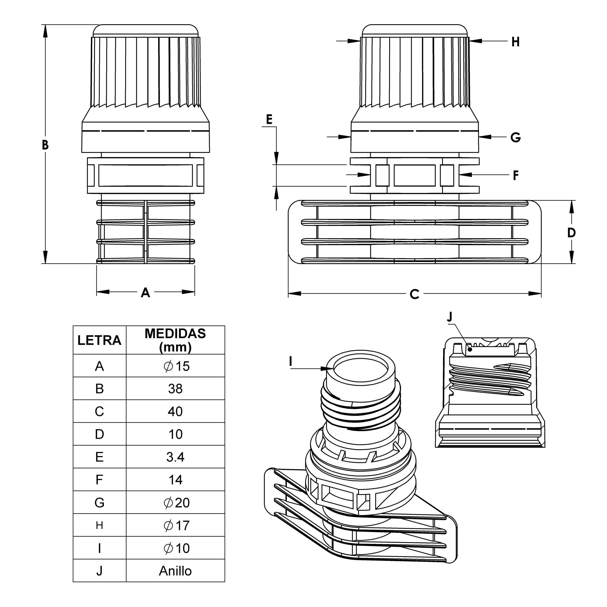 Dosificador Lateral 15mm HPC Anillo Cintillo 3G - Image 3