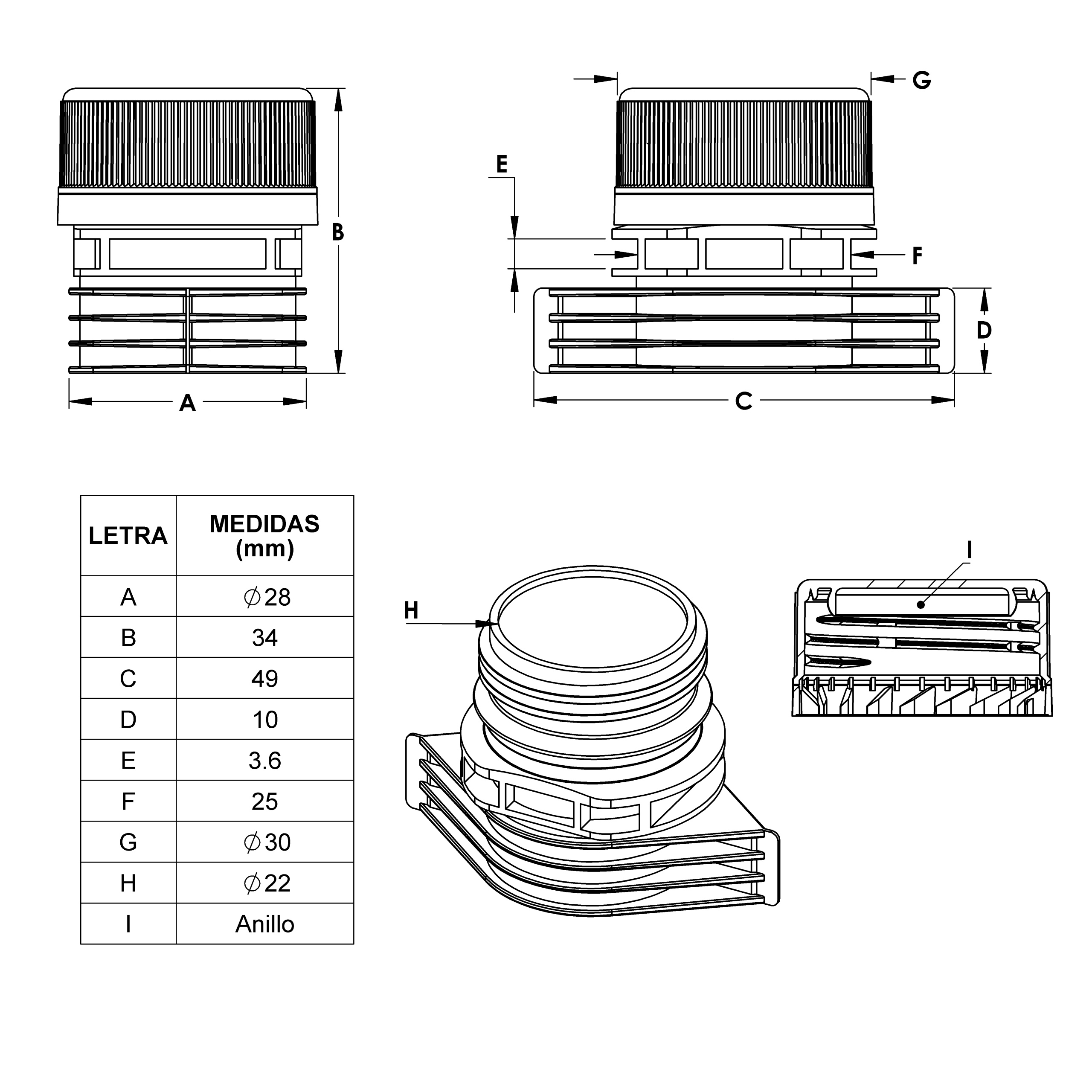 Dosificador Lateral 28mm HPC Anillo Cintillo 2G V3 - Image 3