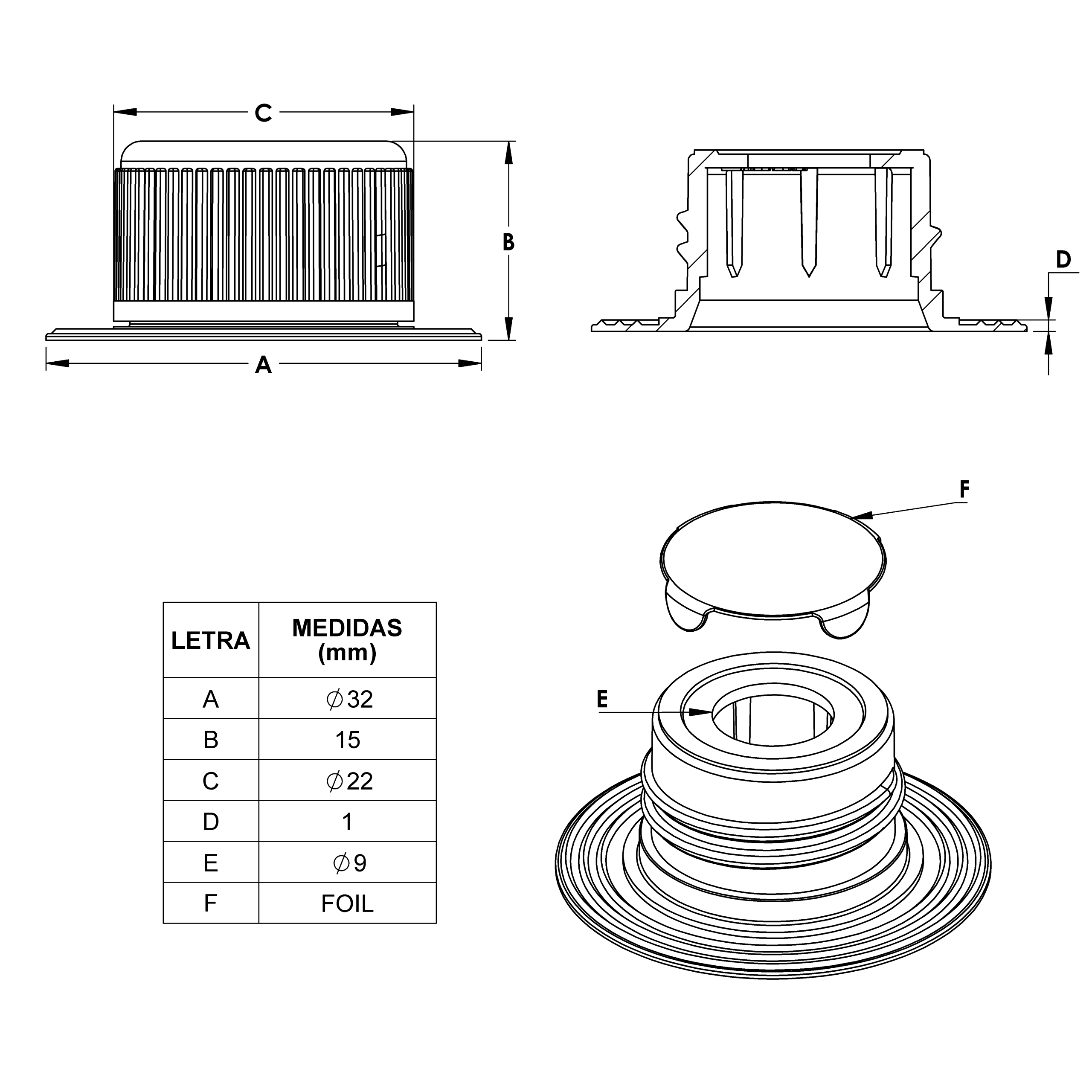 Dosificador Frontal 18mm Foil - Image 3